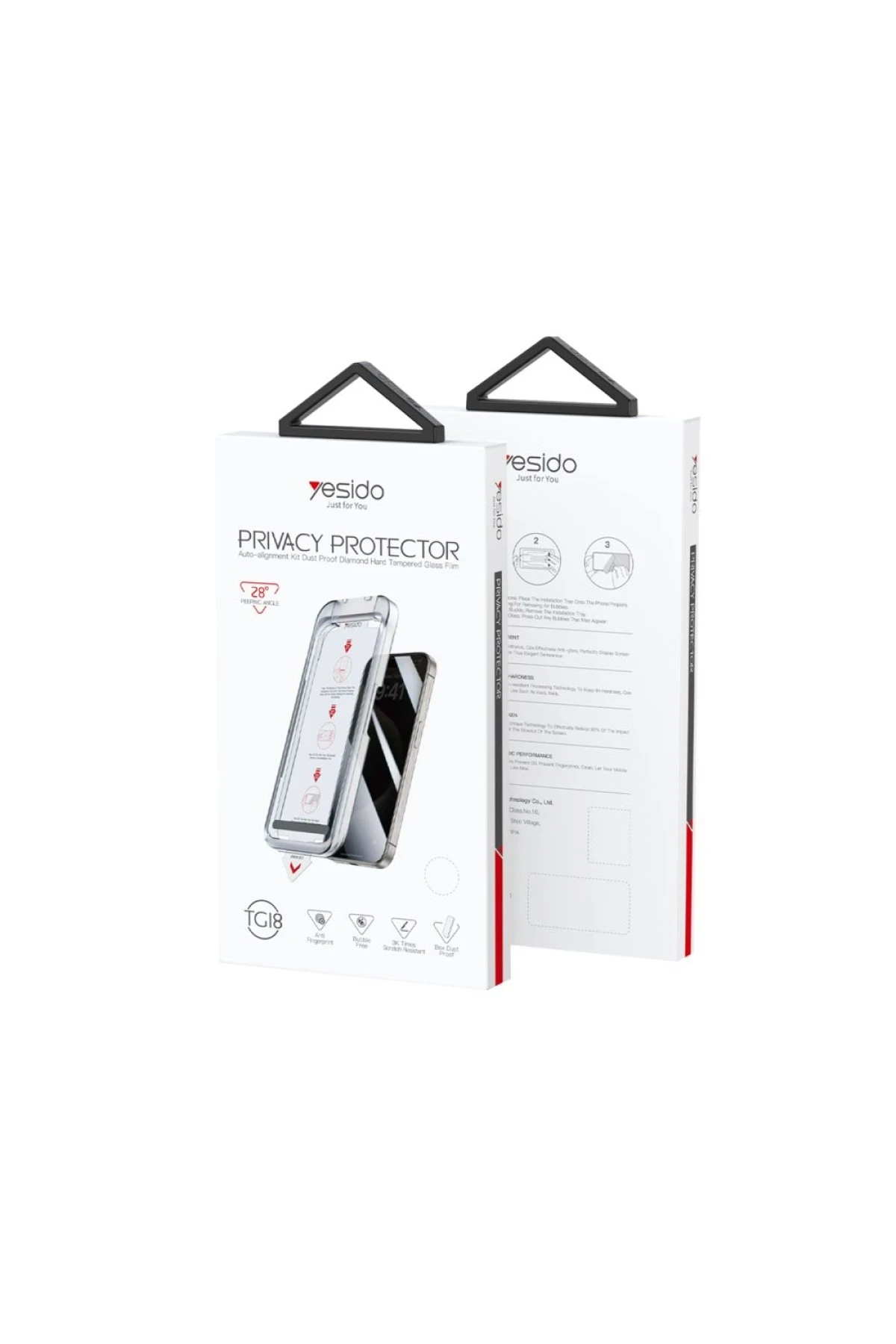 Yesido iPhone 16 Pro TG18 AutoKit Hayalet Cam Ekran Koruyucu