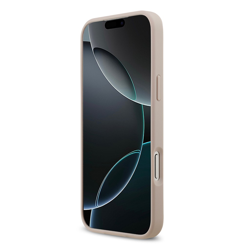 Apple iPhone 17 Pro Max Kılıf Guess Orjinal Lisanslı M-safe Şarj Özellikli Yazı Logolu Circle Classic Kapak
