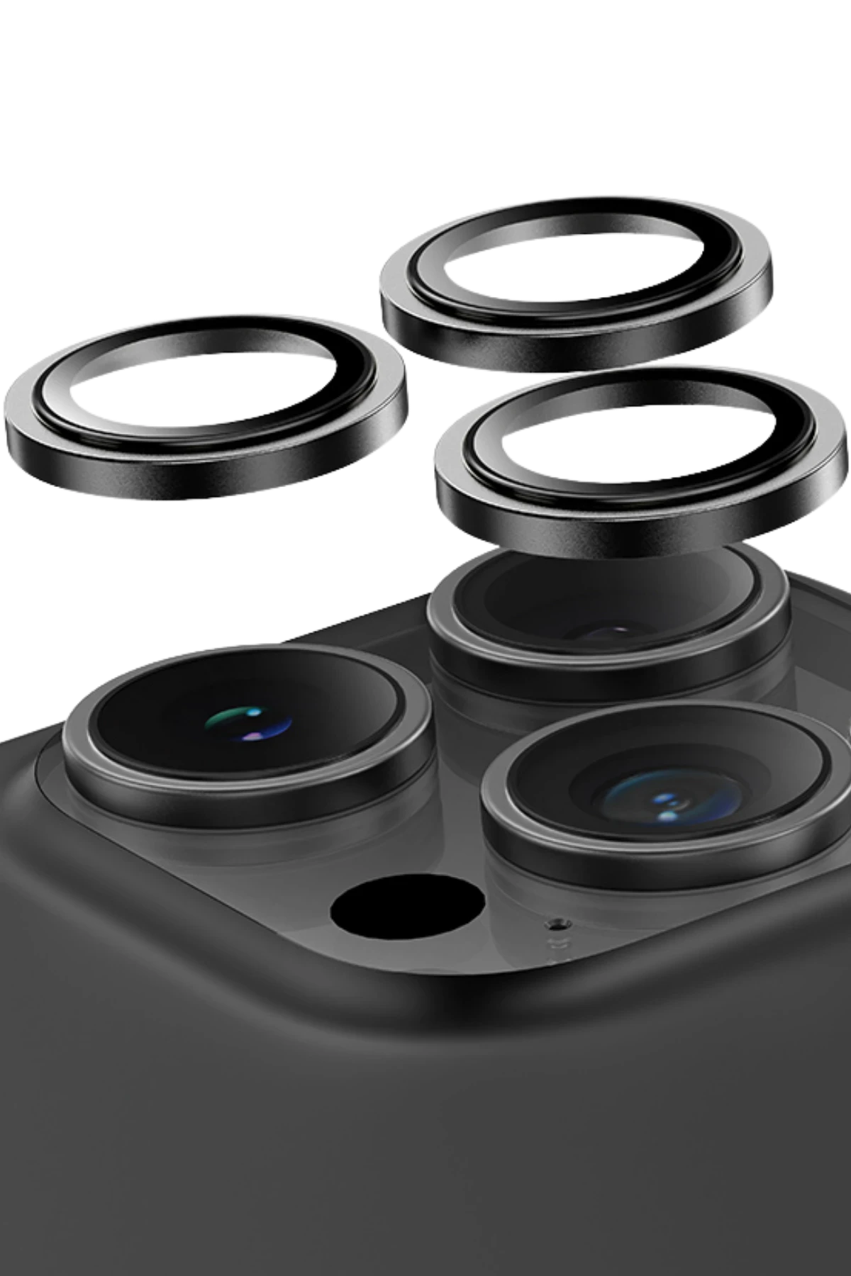 Keephone iPhone 16 Pro Max Capital Alüminyum AR Kamera Lens Koruyucu