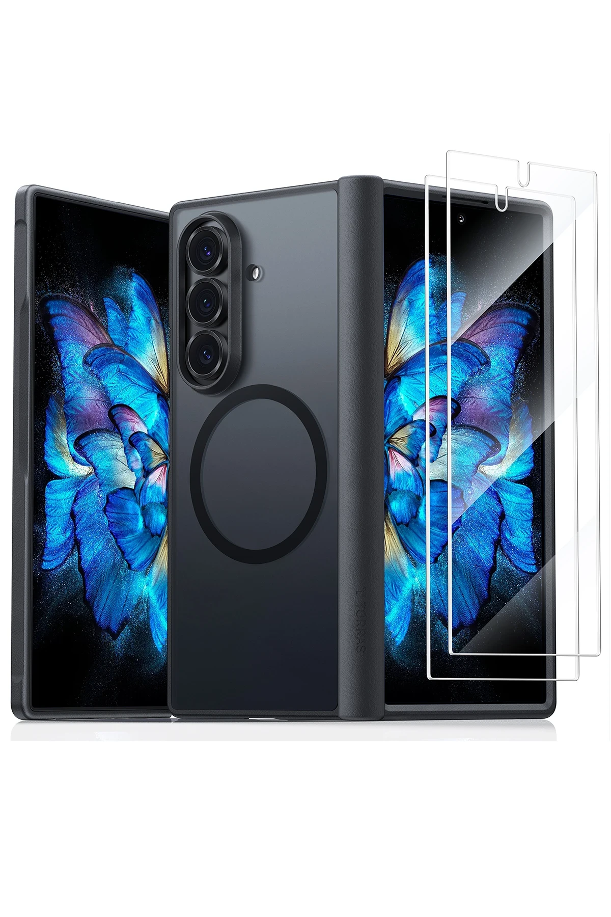 Torras Samsung Galaxy Z Fold 7 2 Adet Ekran Koruyuculu Guardian Magsafe Kılıf