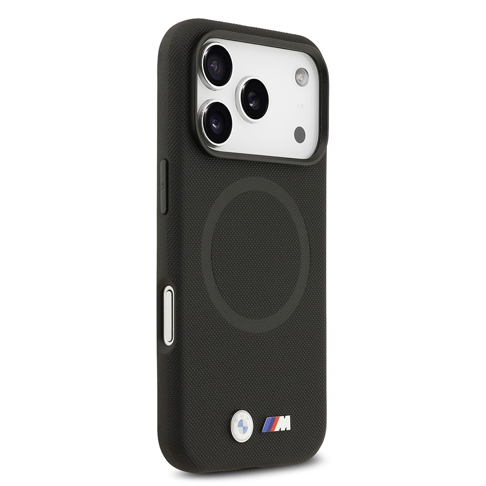 Apple iPhone 17 Pro Kılıf BMW Orjinal Lisanslı M-safe Şarj Özellikli Metal Logolu Delikli M Dizayn Deri Kapak