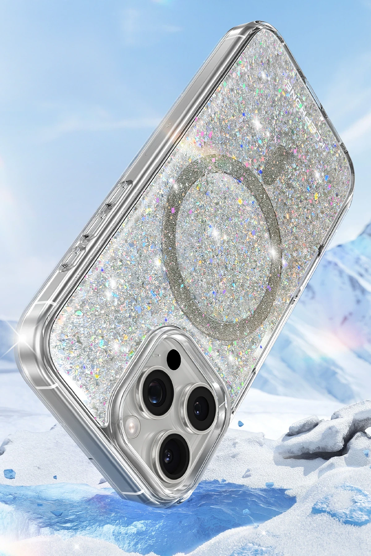 Keephone iPhone 16 Pro Interstellar Glitter Magsafe Kılıf