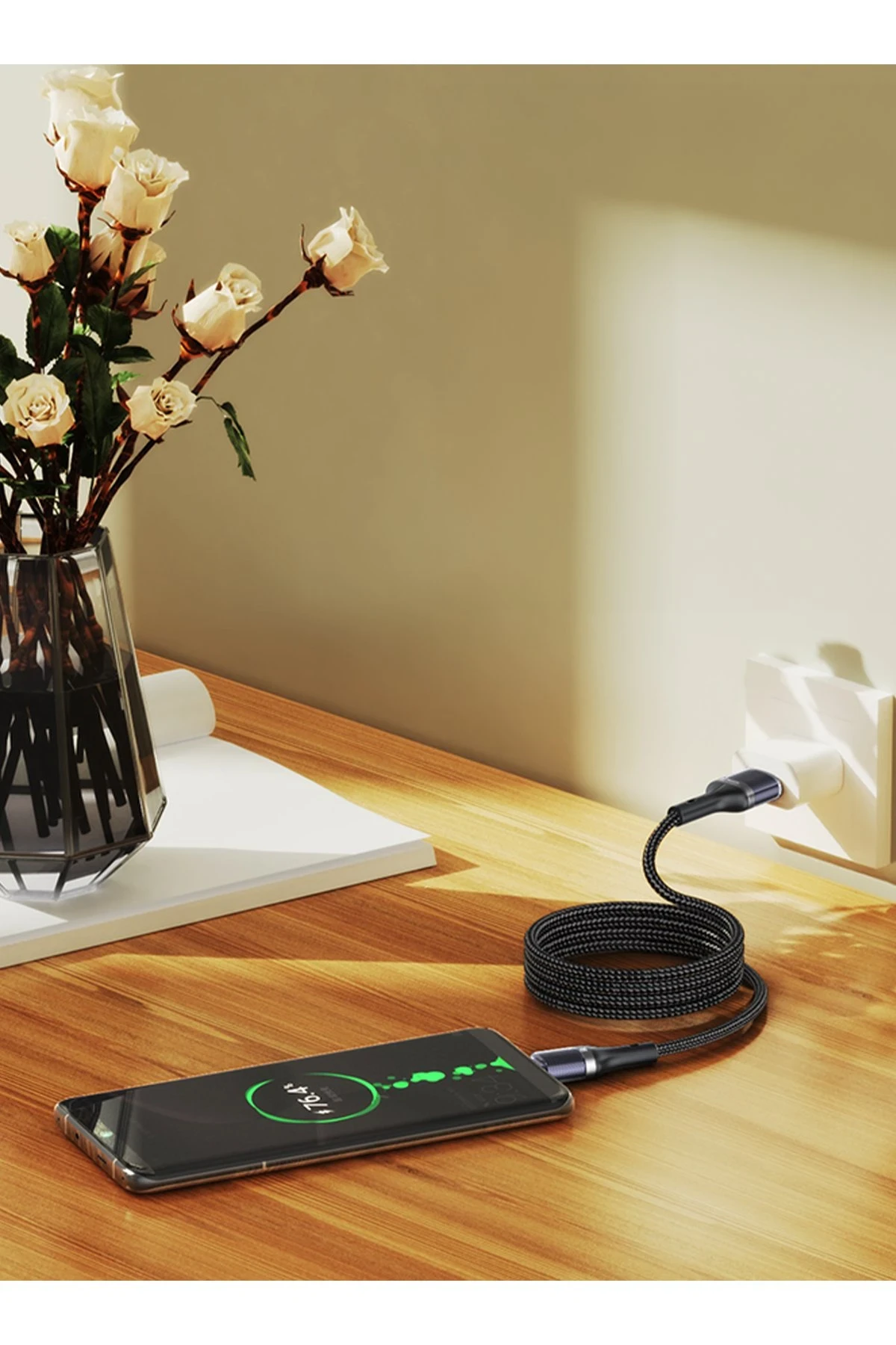 Yesido CA165C 1.2M 2in1 Bir Ucu USB ve Type-C to Type-C PD Hızlı Şarj Kablosu