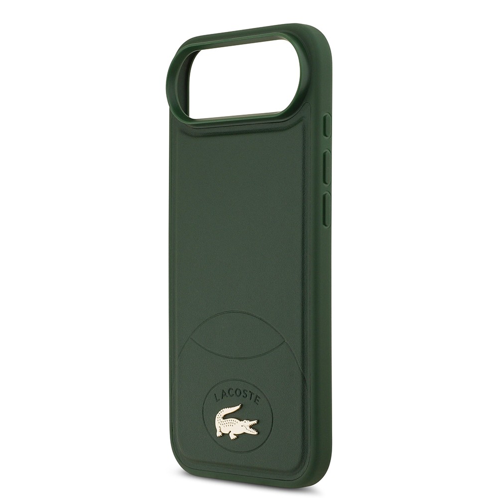 Apple iPhone 17 Air Kılıf Lacoste Orjinal Lisanslı M-safe Şarj Özellikli PU Deri Tasarımlı Metal Logolu Kapak