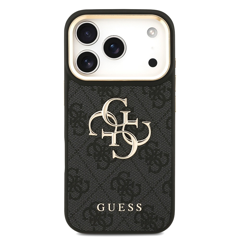 Apple iPhone 17 Pro Kılıf Guess Orjinal Lisanslı 4G Büyük Metal Logolu Kalın Askılı Kapak