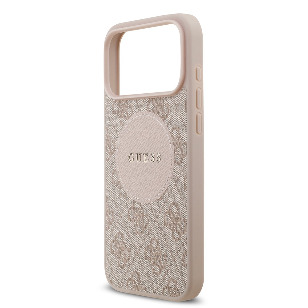 Apple iPhone 17 Pro Max Kılıf Guess Orjinal Lisanslı M-safe Şarj Özellikli Yazı Logolu Circle Classic Kapak