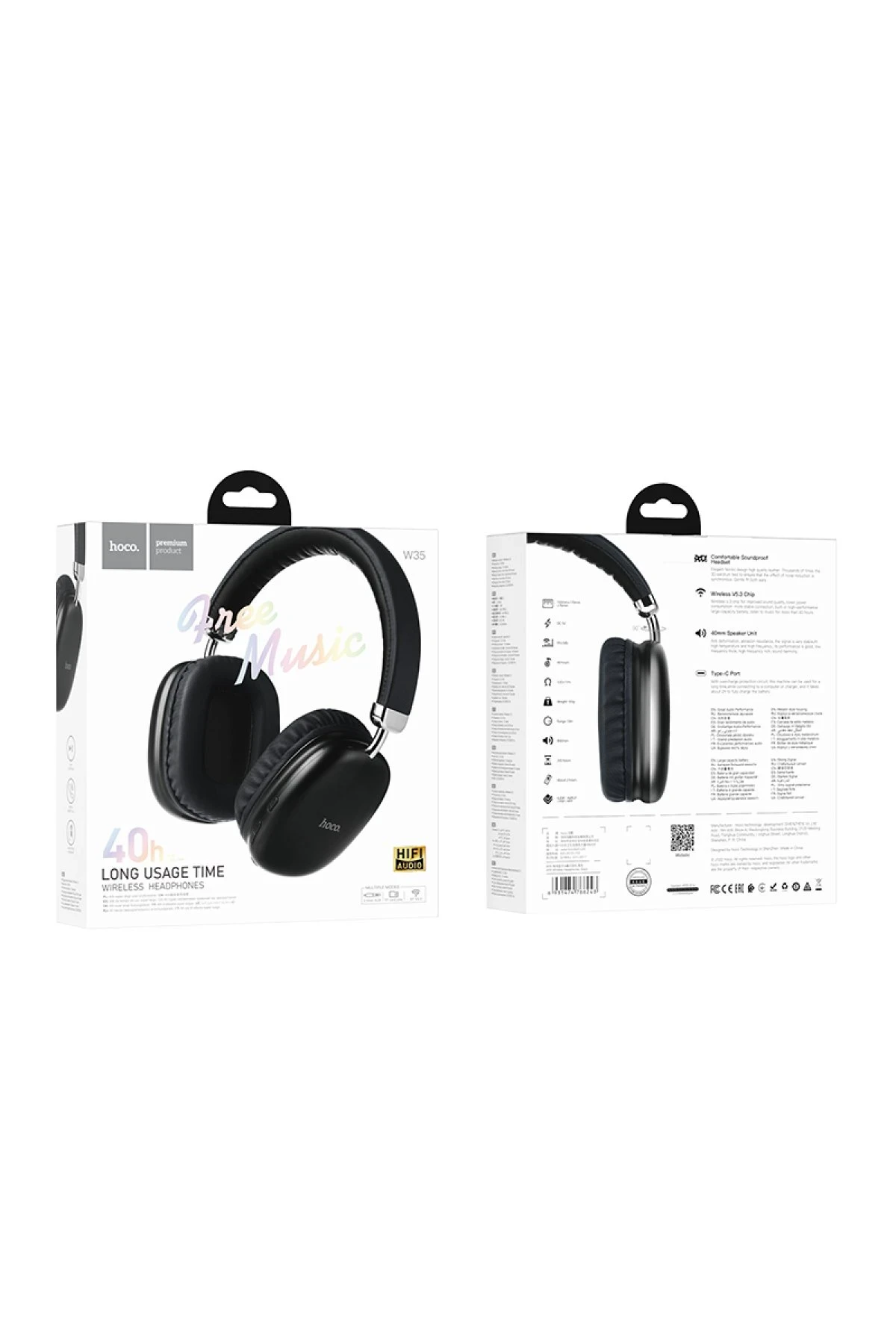 Hoco. W35 Kablosuz Bluetooth Kafaüstü Kulaklık