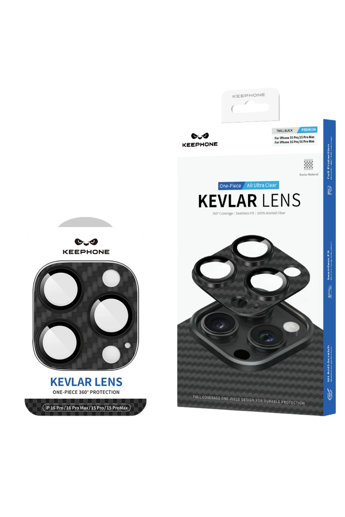 Keephone iPhone 16 Pro Max Kevlar Kamera Lens
