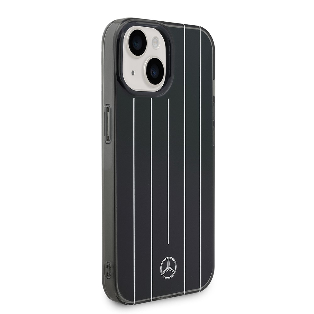 Apple iPhone 15 Kılıf Mercedes Benz Orjinal Lisanslı New Urban 3 IML Baskılı Paralel Çizgi Desenli Kapak