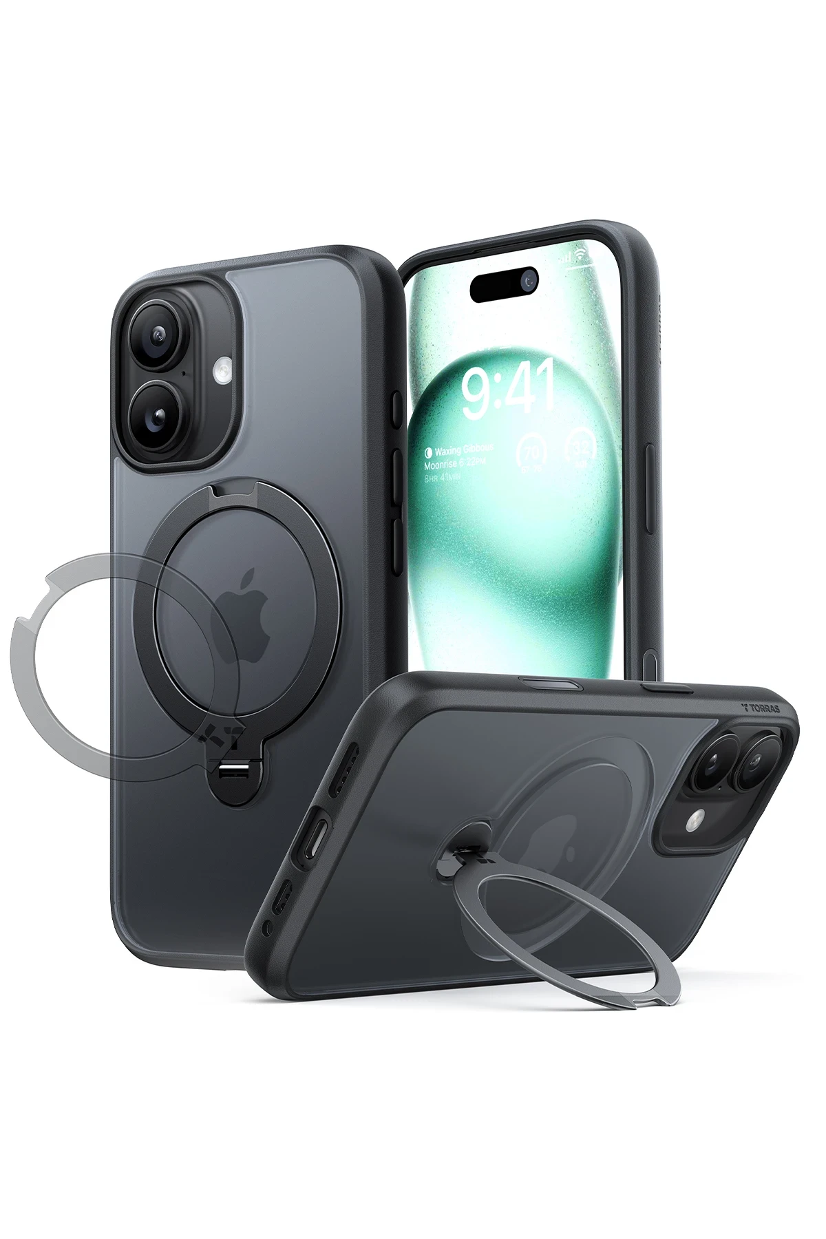 Torras Apple iPhone 17 O Stand Spin Serisi Magsafe Kılıf