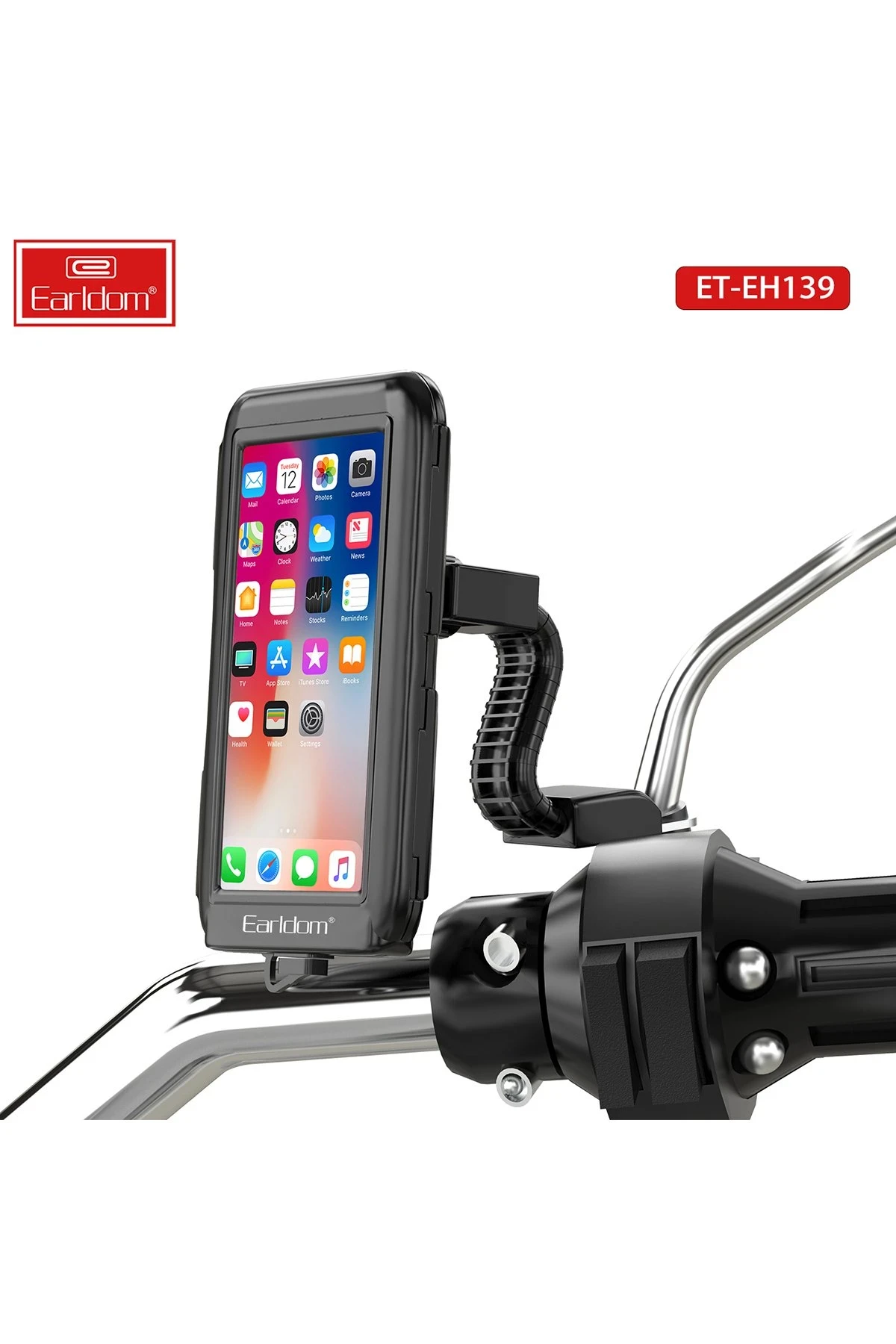 Earldom EH139 Motosiklet İçin Su Geçirmez Ayarlanabilir Telefon Tutucu