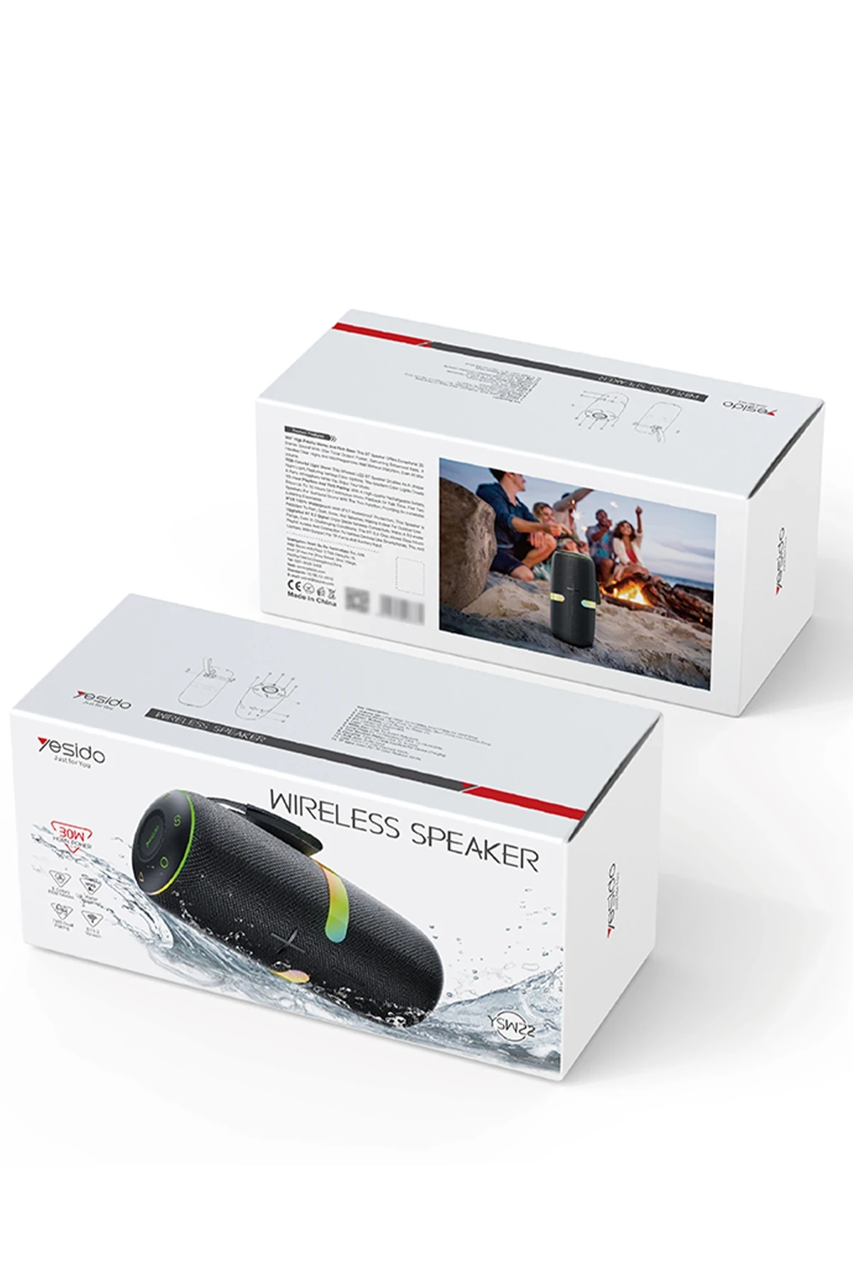 Yesido YSW22 2 Adet 15W Dahili Hoparlörlü BT 5.3 RGB Kablosuz Hoparlör