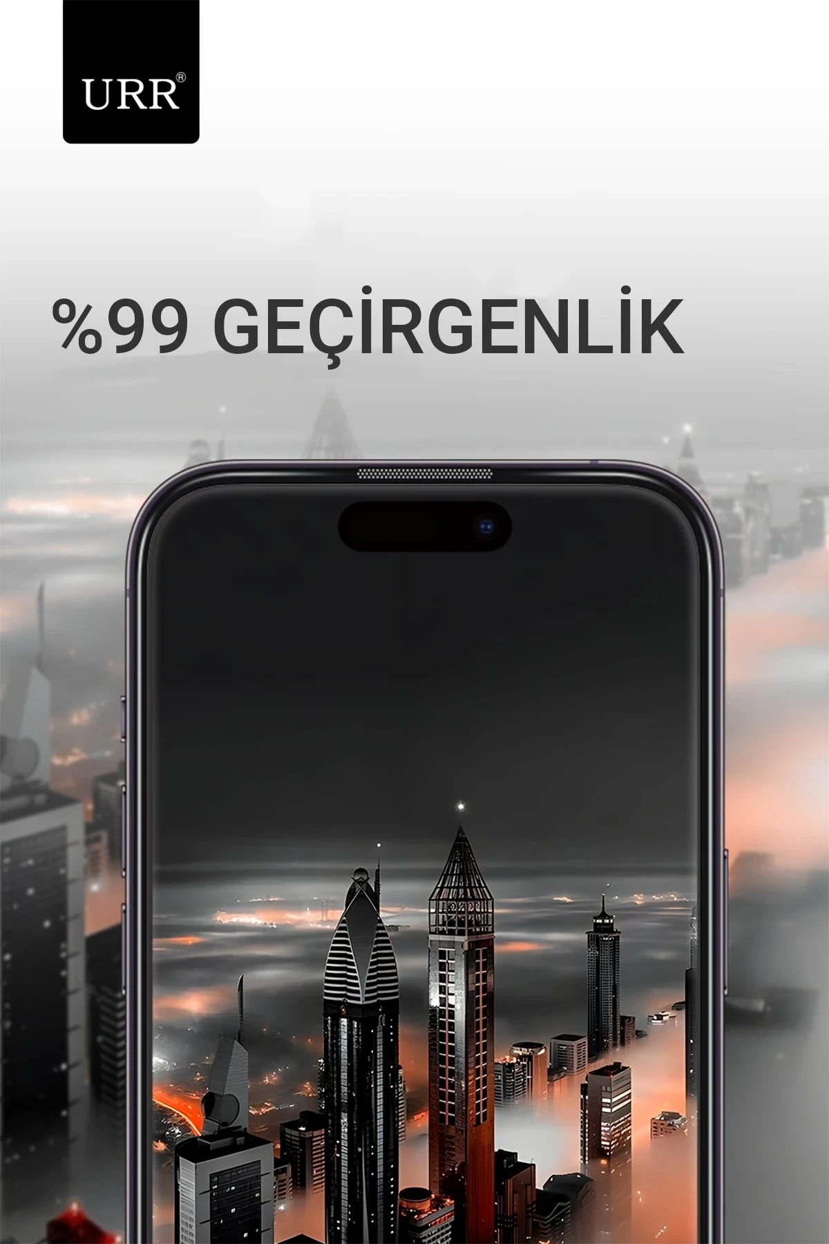 URR iPhone 15 Pro Max 3D Resin Edge Cam Ekran Koruyucu