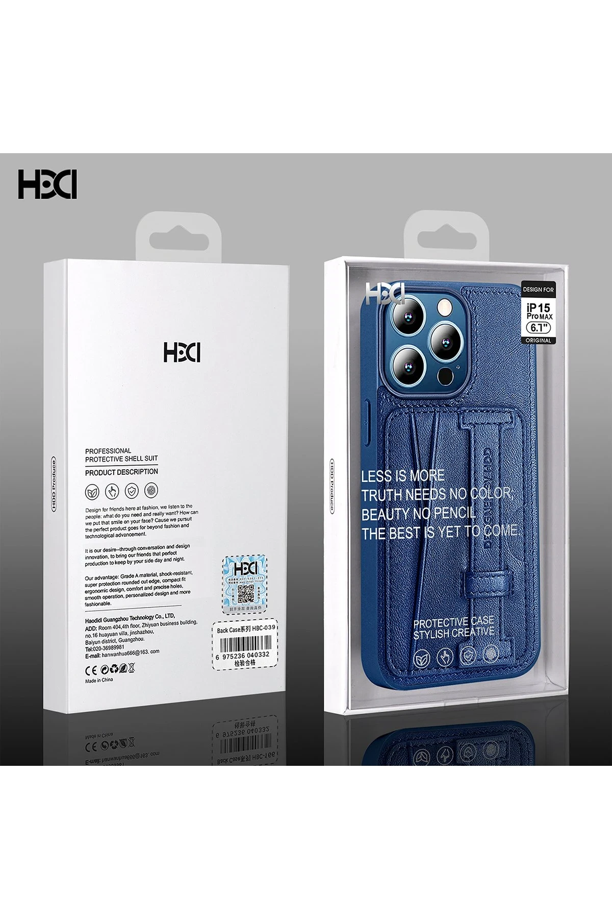 HDD iPhone 15 Pro Kılıf HD Deri Kartvizitli Kapak