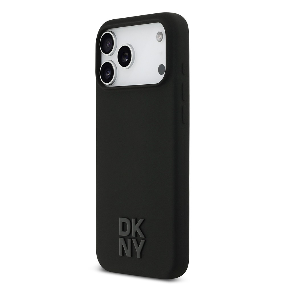 Apple iPhone 17 Pro Max Kılıf DKNY Orjinal Lisanslı M-safe Şarj Özellikli Metal Logolu Silikon Kapak