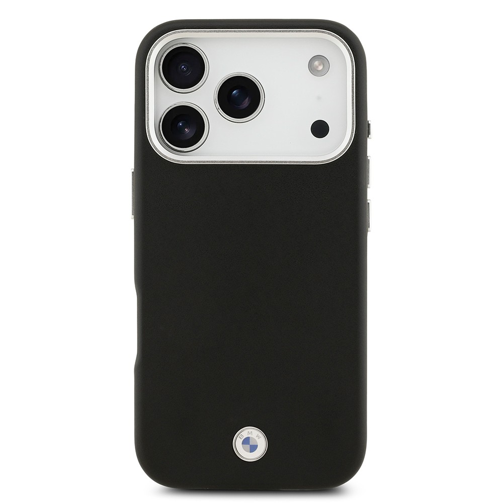 Apple iPhone 17 Pro Kılıf BMW Orjinal Lisanslı M-safe Şarj Özellikli Metal Logolu Tam Kaplama Deri Kapak