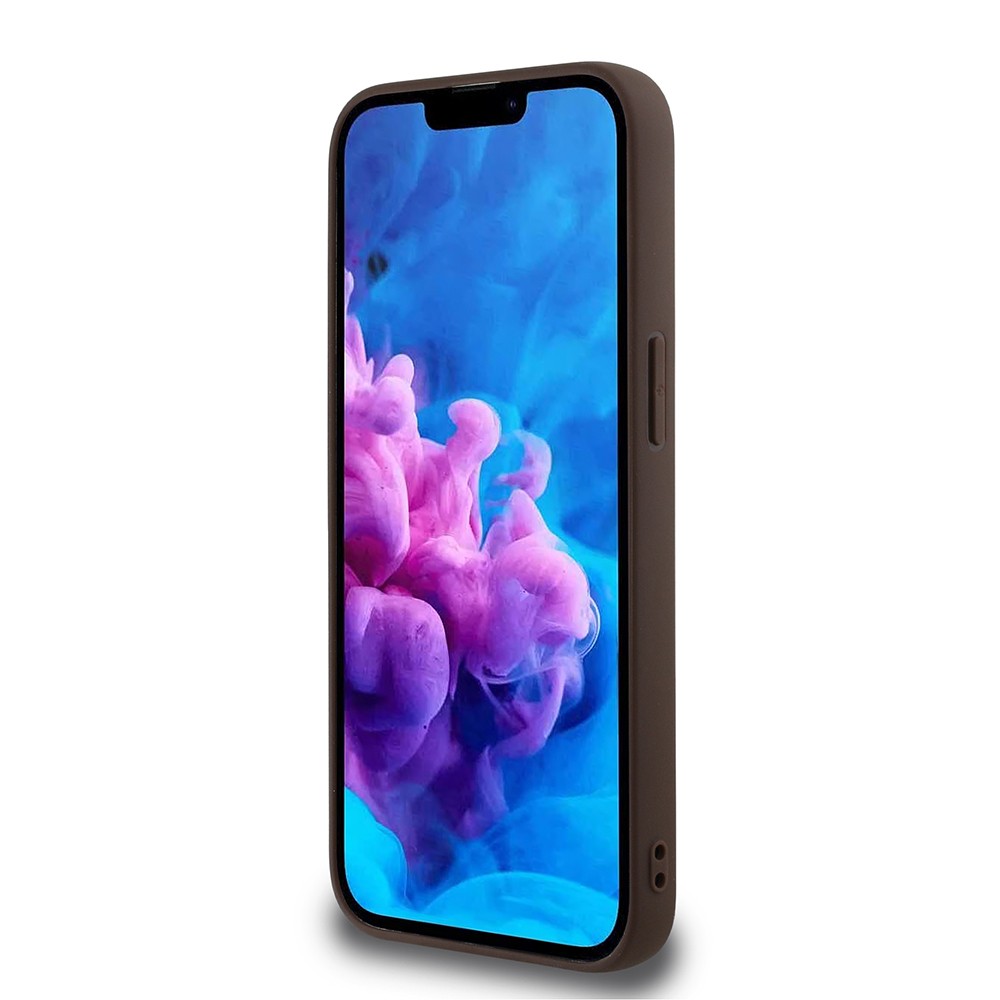 Apple iPhone 16E Kılıf Guess Orjinal Lisanslı M-safe Şarj Özellikli PU Halkalı 4G Desenli Yazı Logolu Kapak