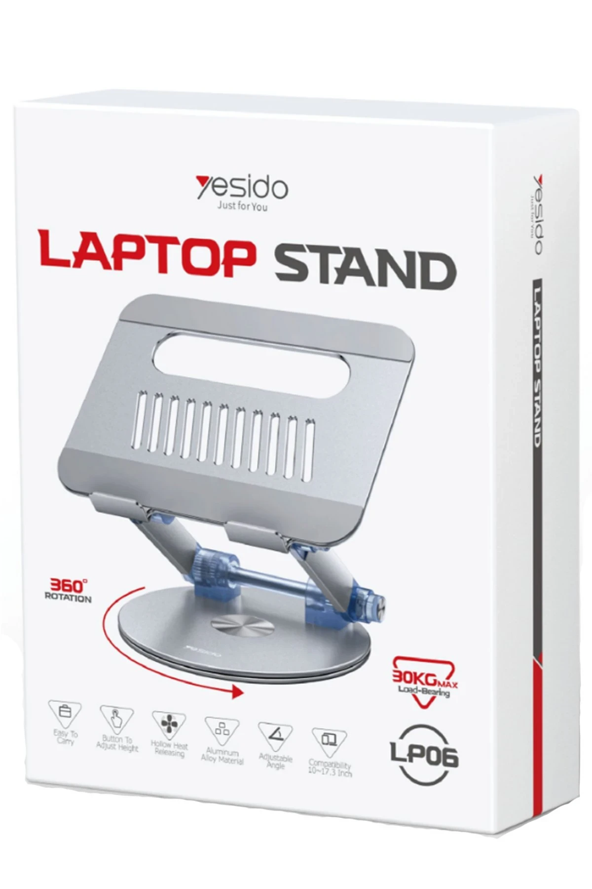 Yesido LP06 360 Derece Ayarlanabilir Metal Laptop Standı