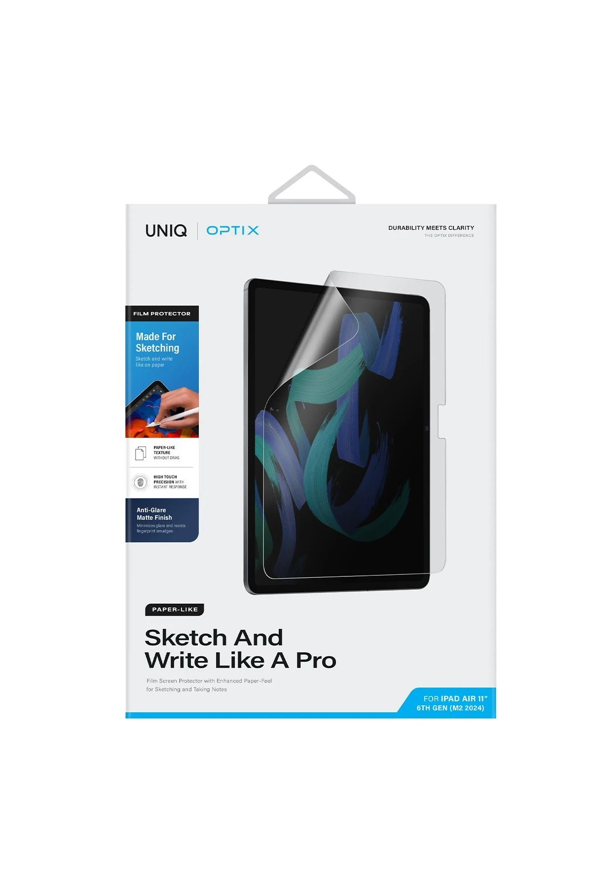 Uniq iPad Air 11 (2024) Optix Paper Sketch Tablet Nano Koruyucu