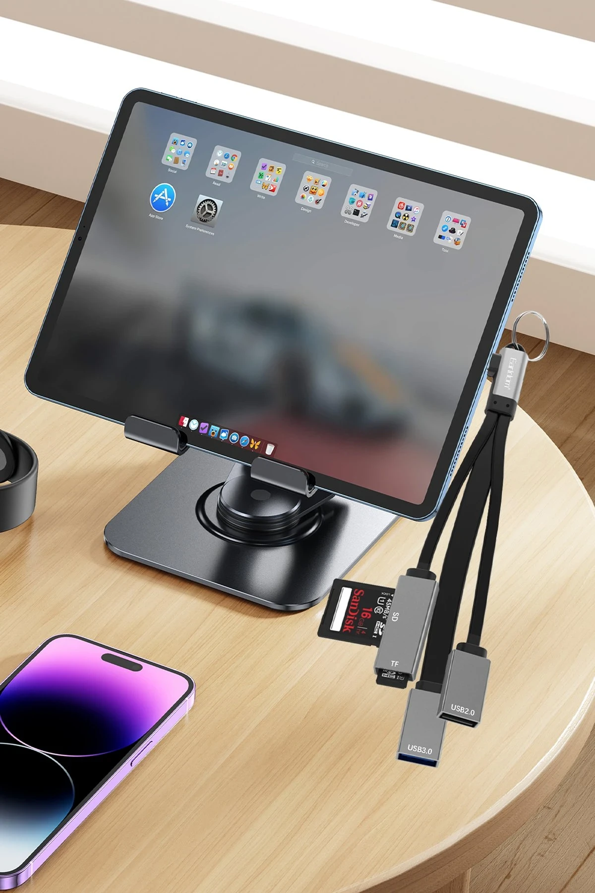 Earldom HUB18C 4in1 Type-C to USB 3.0 / USB 2.0 / SD/TF Kart Dönüştürücü