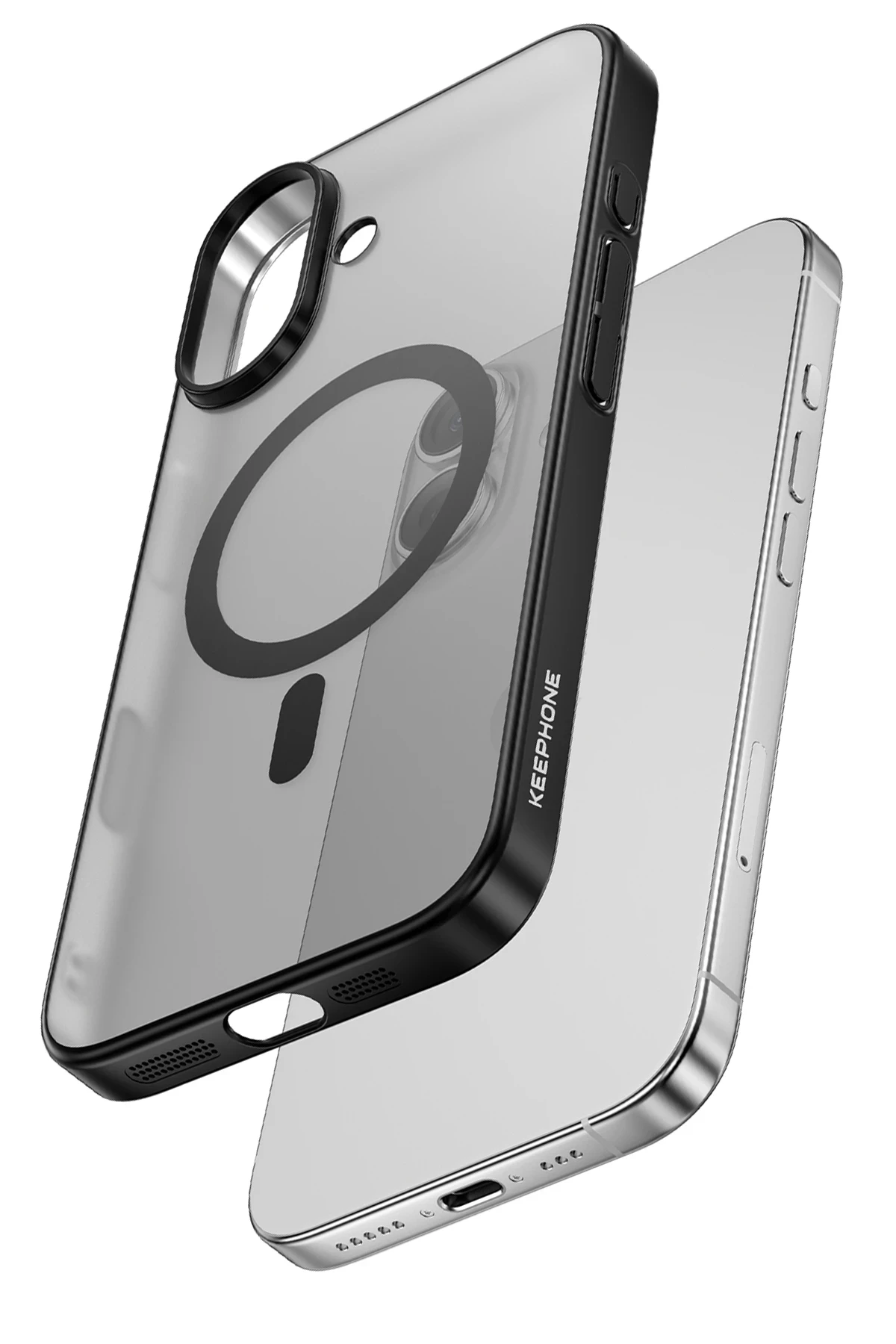 Keephone iPhone 16 Skingrip Magsafe Kılıf - Siyah Titanyum