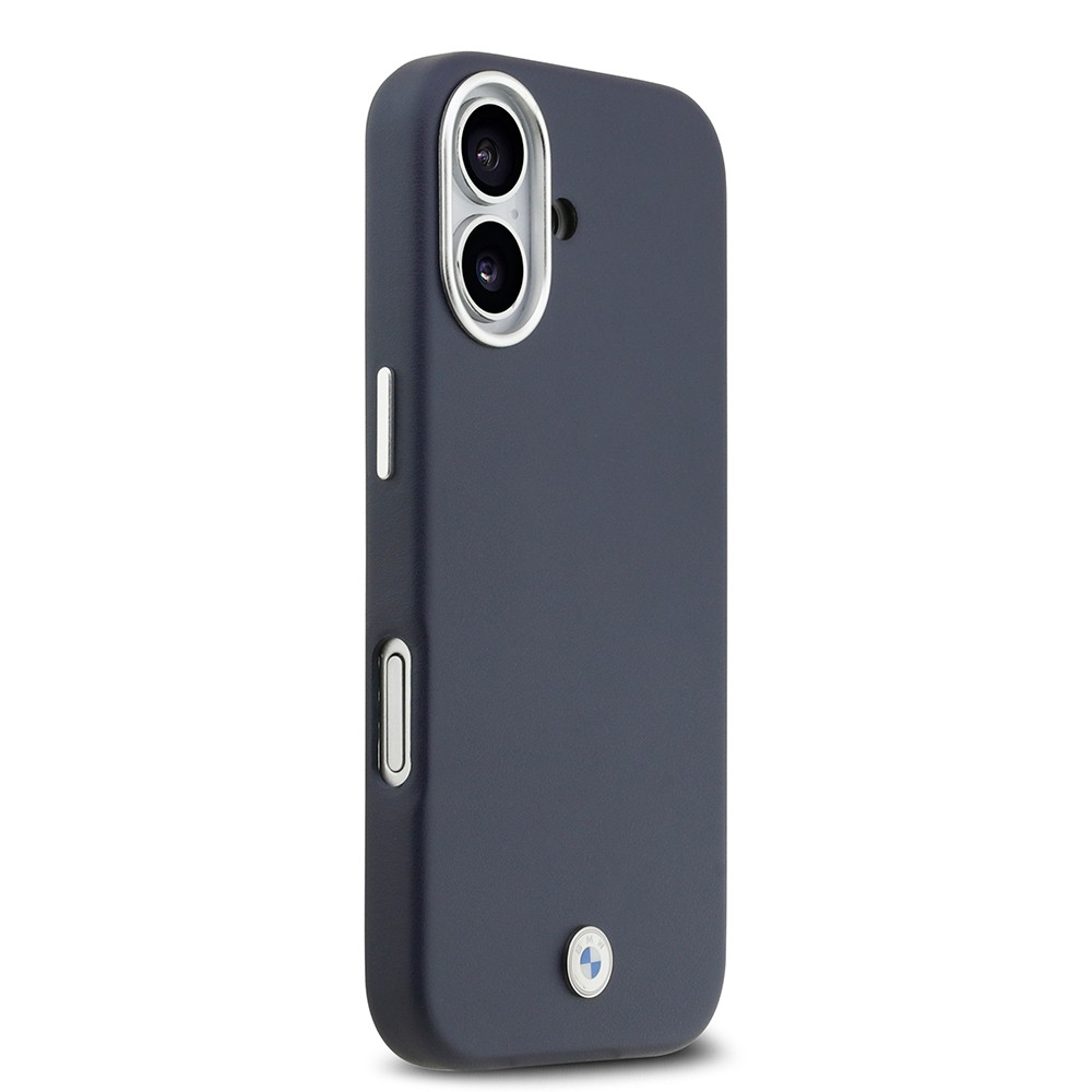 Apple iPhone 17 Kılıf BMW Orjinal Lisanslı M-safe Şarj Özellikli Metal Logolu Tam Kaplama Deri Kapak