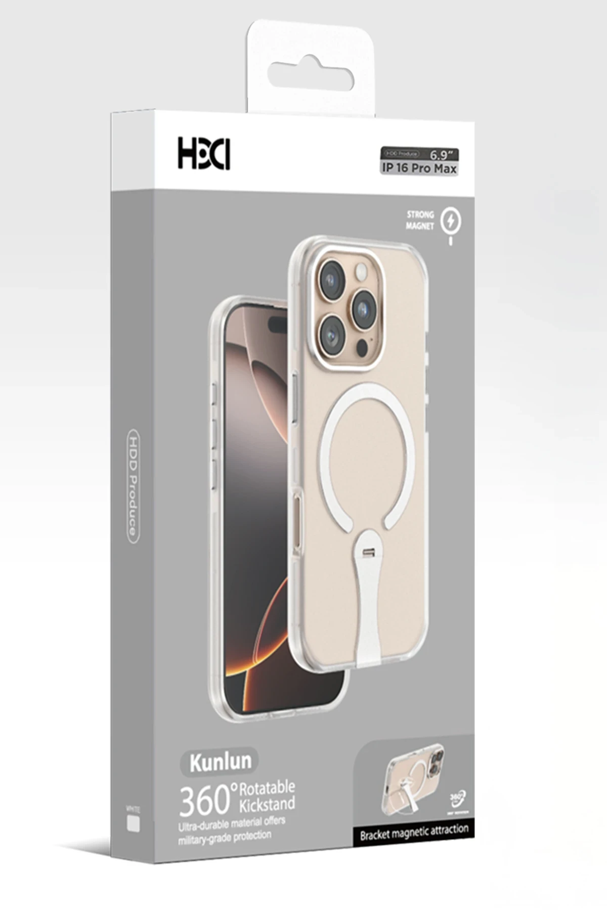 HDD Apple iPhone 16 Pro HBC-354 Kunlun Standlı Magsafe Kapak