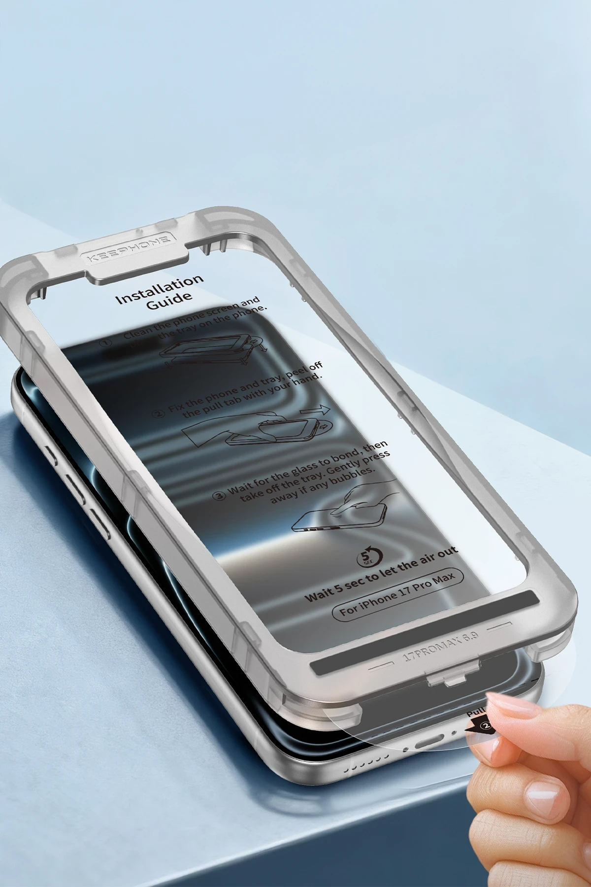Keephone Apple iPhone 17 Pro Max EasyFit HD Cam Ekran Koruyucu