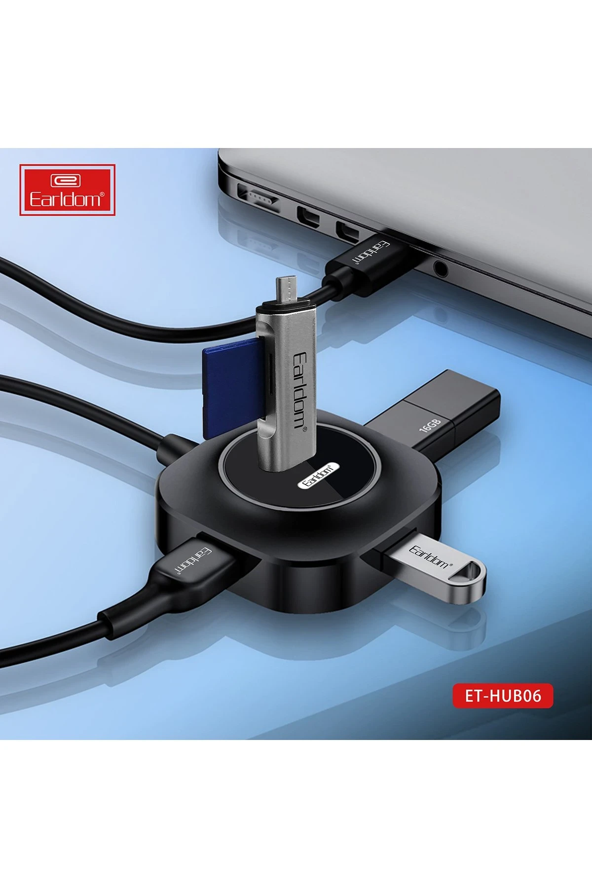 Earldom HUB06 Tak Çalıştır 4 Adet Usb 2.0 Çıkışlı Usb Çoklayıcı