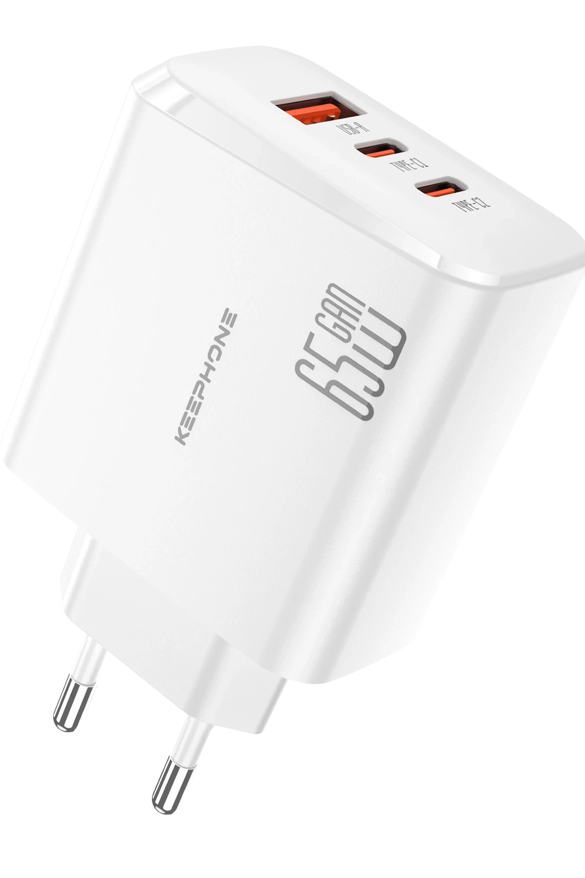 Keephone GaN Wall CH23121 2 Adet 65W Type-C ve 1 Adet 45W USB Çıkışlı GaN Şarj Cihazı