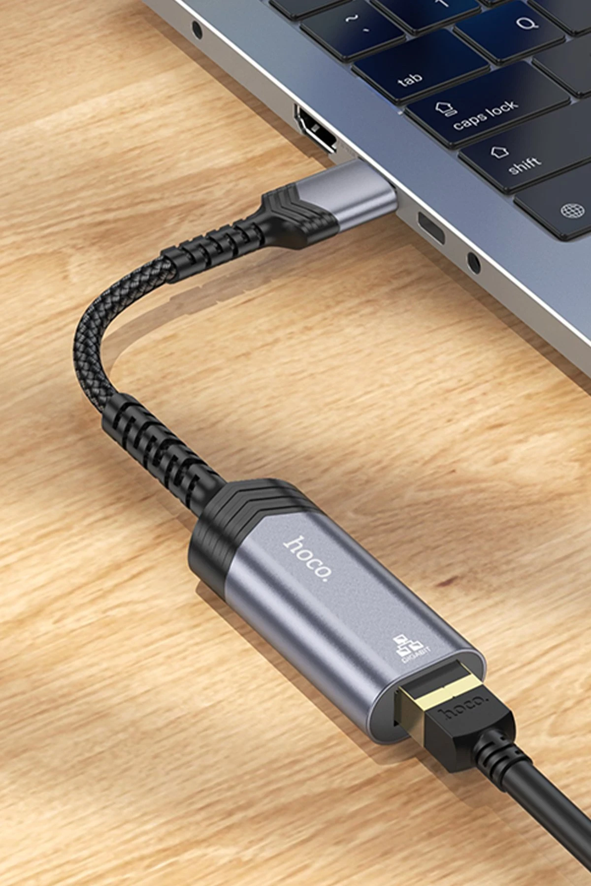 Hoco. UA26 Tak Çalıştır USB to RJ45 1000 Mbps Ethernet Dönüştürücü