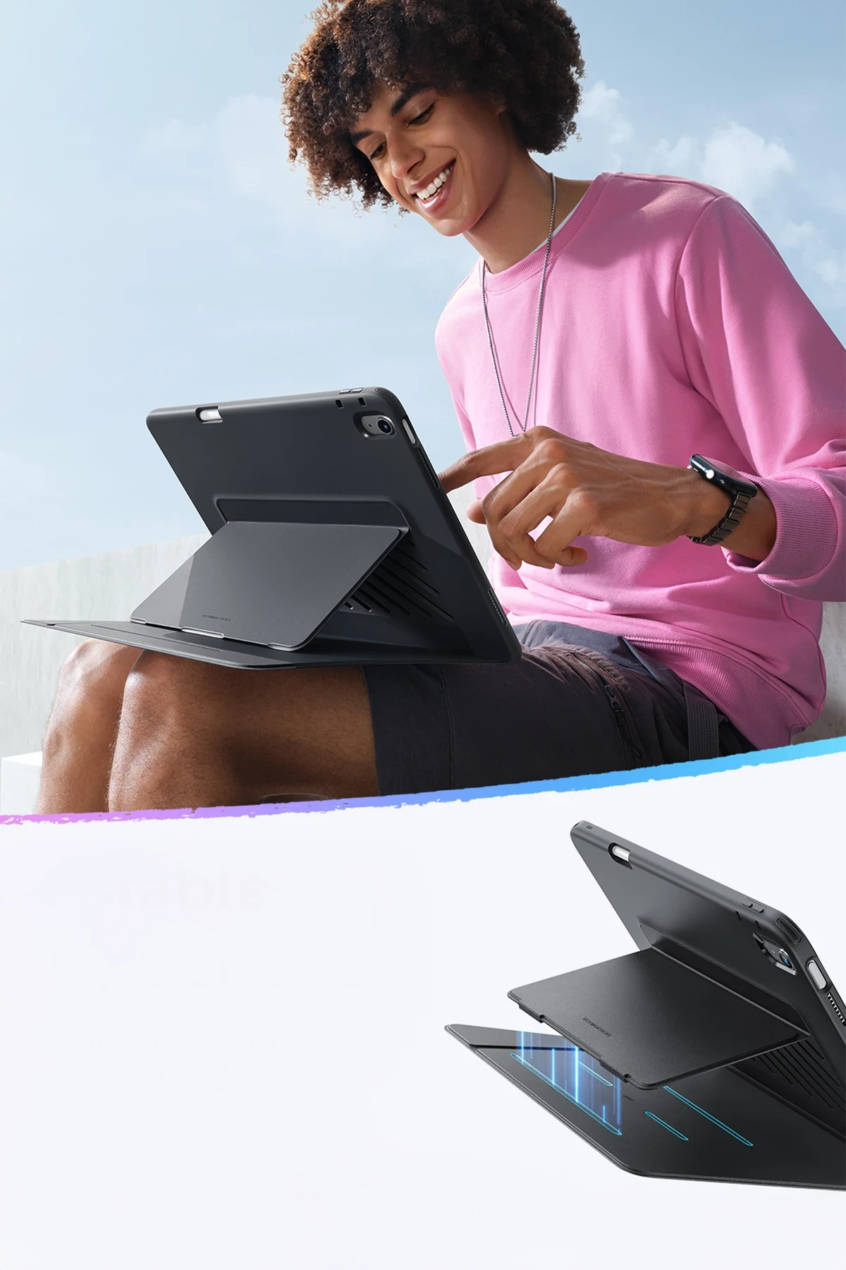 ESR Apple iPad Air 11 (2024) Flip Hybrid Kalemlikli Tablet Kılıfı