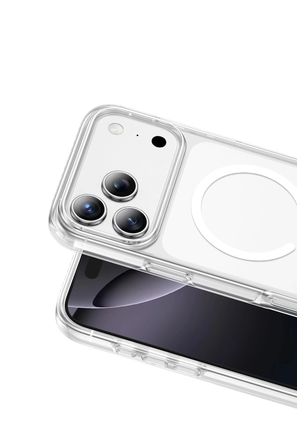 Keephone Apple iPhone 17 Pro Max Non Yellow Şeffaf Magsafe Kılıf