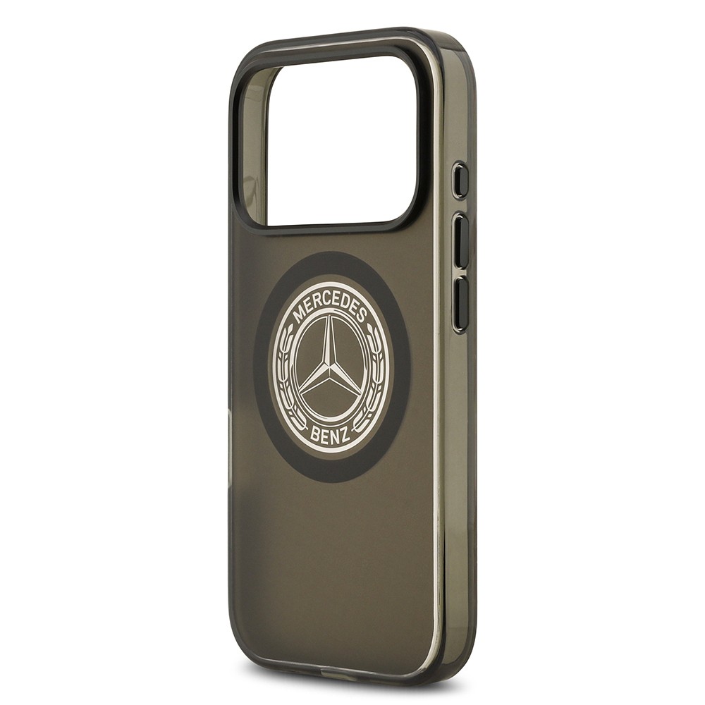 Apple iPhone 17 Pro Kılıf Mercedes Benz Orjinal Lisanslı M-safe Şarj Özellikli Buzlu PC Nostaljik Yıldız Dizayn Kapak