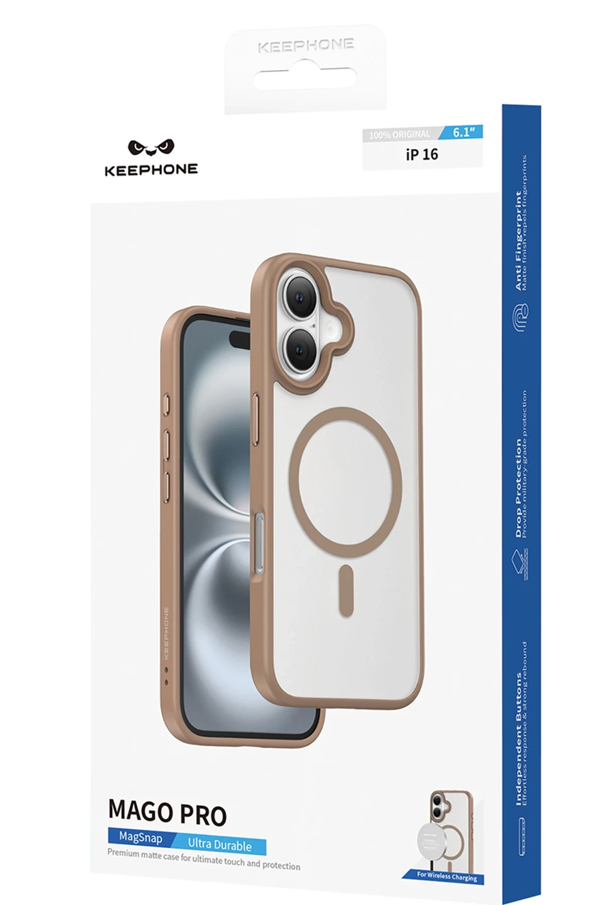 Keephone iPhone 16 Mago Pro Magsafe Kılıf - Siyah Titanyum