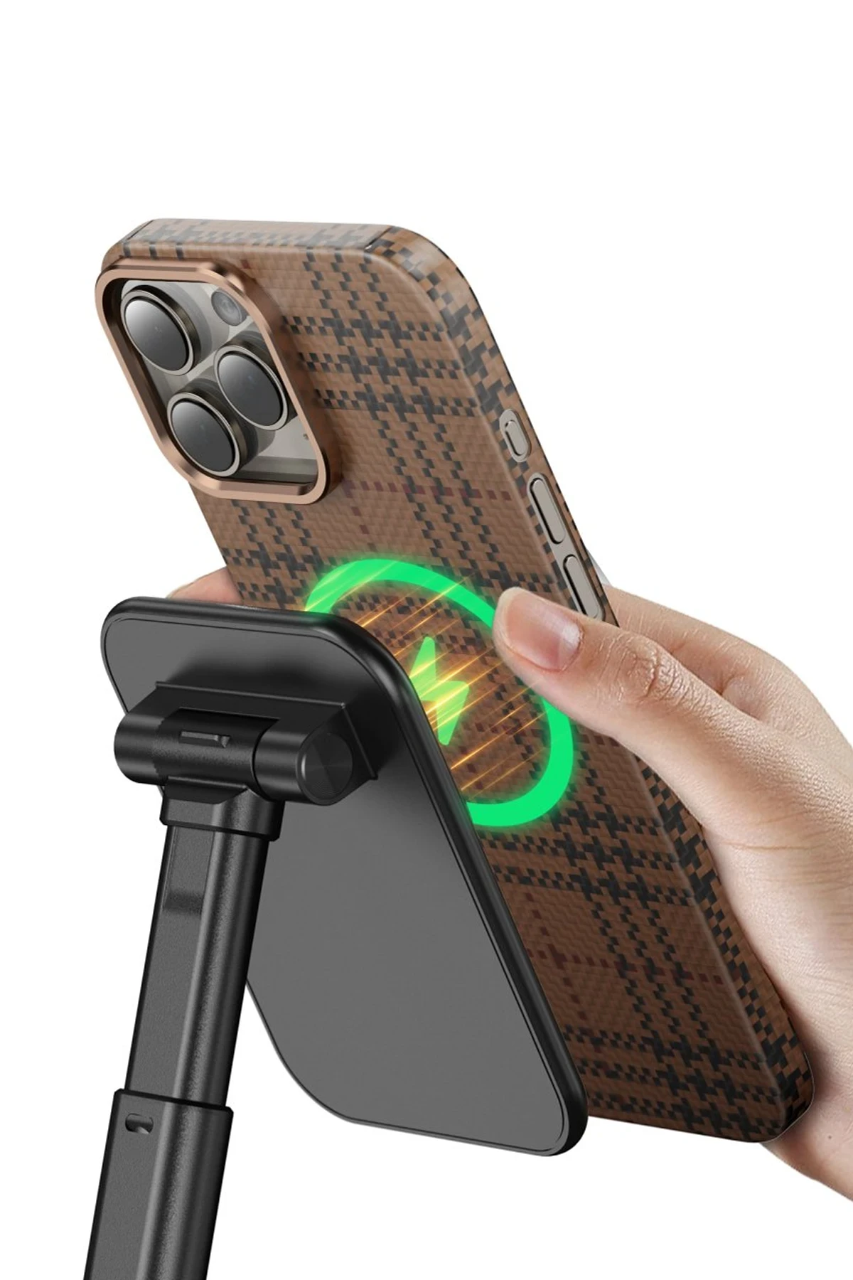 Keephone iPhone 15 Pro Max Scots Kevlar Magsafe Kılıf