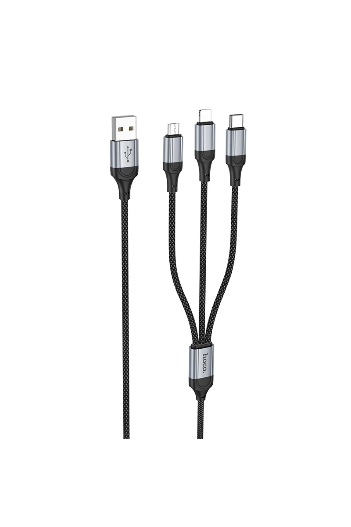 Hoco. X102 Fresh 1M 2.4A 3in1 USB to Type-C / Lightning ve Micro Çıkışlı Hızlı Şarj Data Kablosu