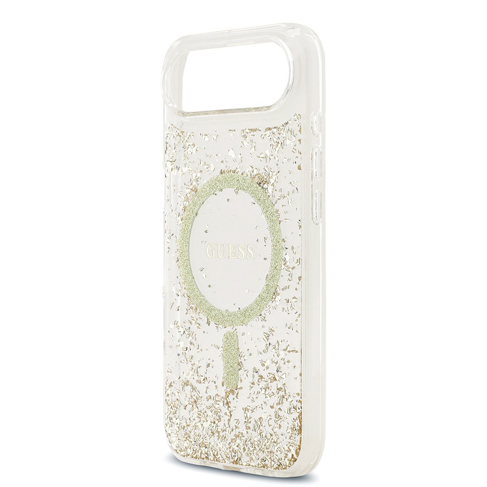 Apple iPhone 17 Air Kılıf Guess Orjinal Lisanslı M-safe Şarj Özellikli Transparan Resin Bottom Kapak