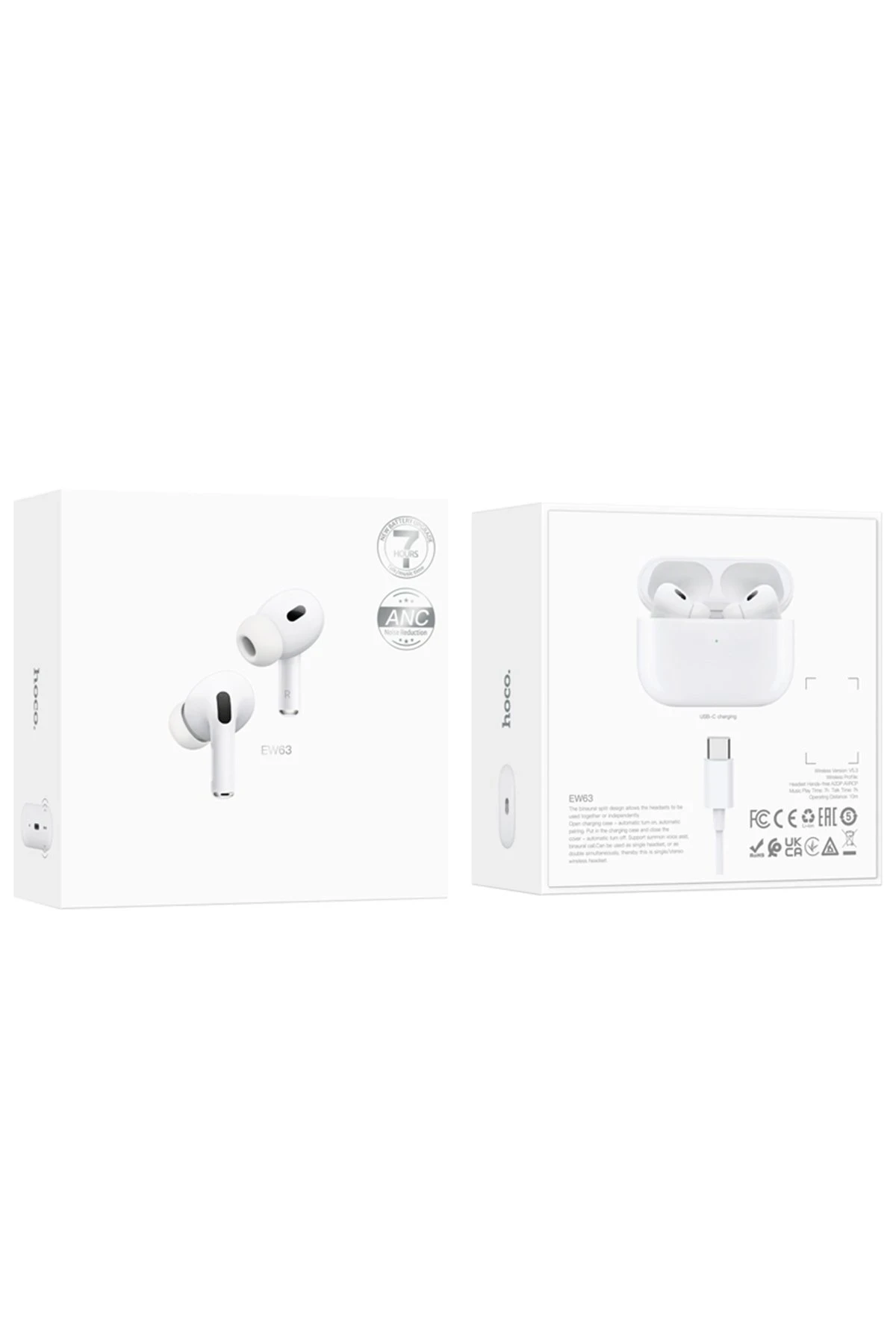 Hoco. EW63 Aktif Gürültü Engelleyici Özellikli Bluetooth 5.3 Kablosuz TWS Airpods Kulaklık