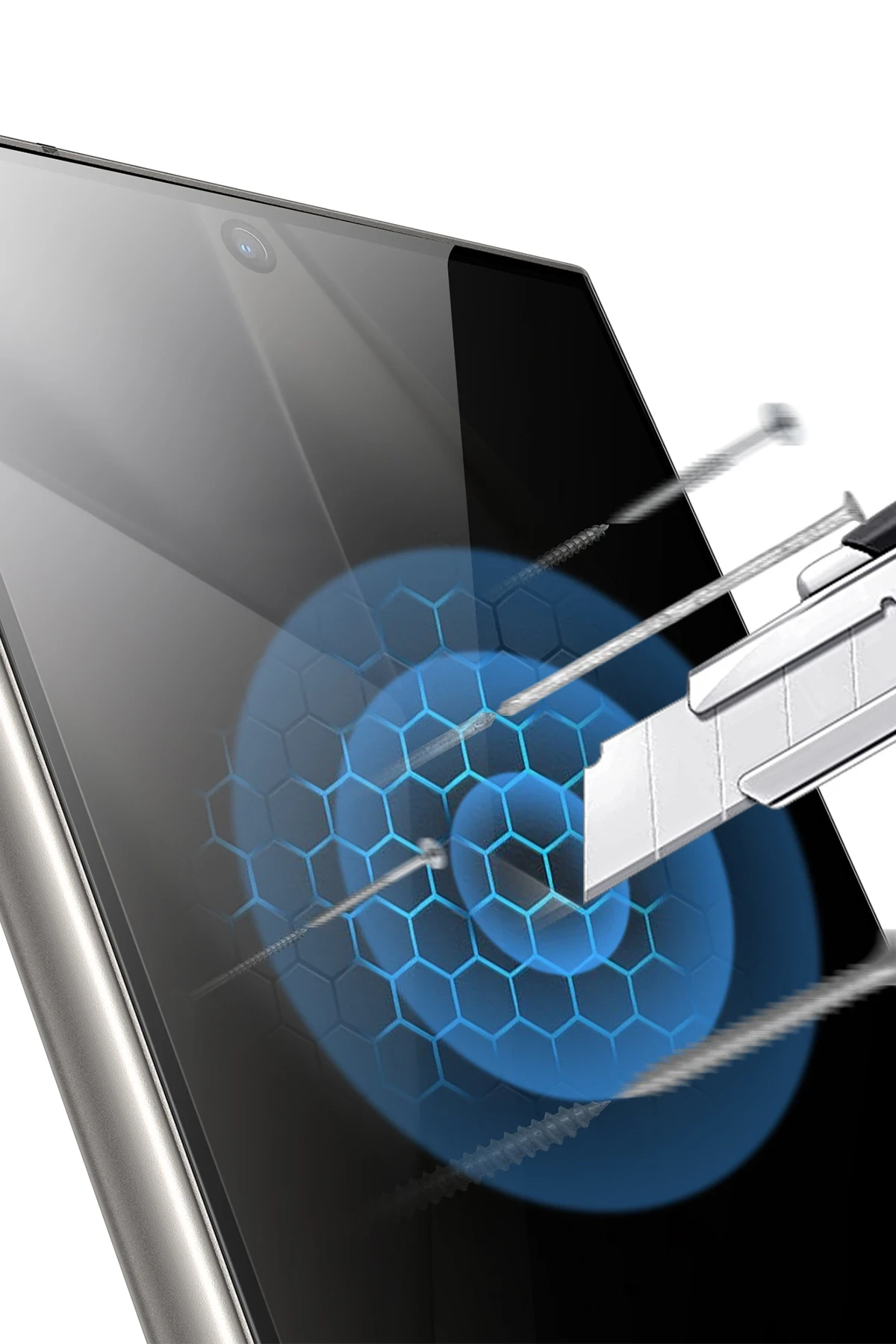 Keephone Samsung Galaxy S24 Ultra Ultra Privacy 2.5D Cam Ekran Koruyucu