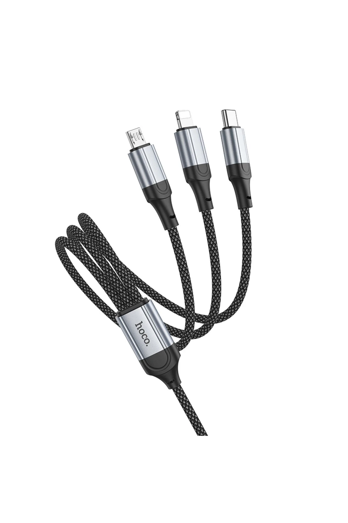 Hoco. X102 Fresh 1M 2.4A 3in1 USB to Type-C / Lightning ve Micro Çıkışlı Hızlı Şarj Data Kablosu