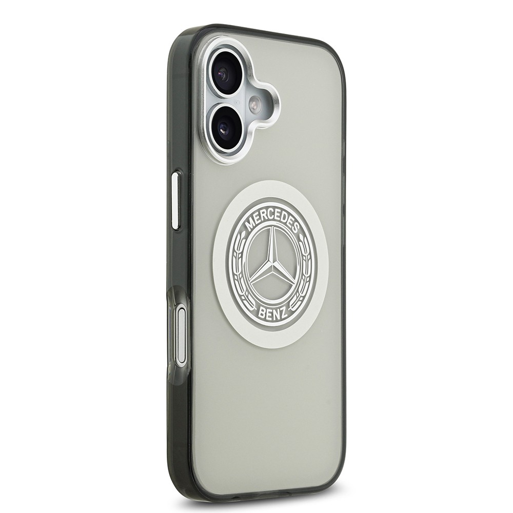 Apple iPhone 17 Kılıf Mercedes Benz Orjinal Lisanslı M-safe Şarj Özellikli Çift Katmanlı PC Nostaljik Yıldız Dizayn Kapak
