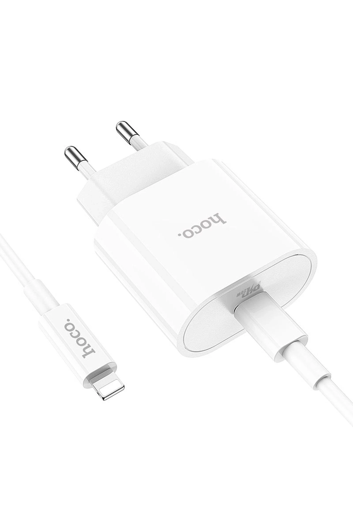 Hoco. C94A Metro 20W Type-C Çıkışlı Ekstra Type-C to Lightning Kablolu PD Hızlı Şarj Aleti