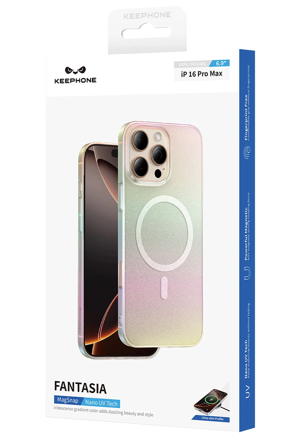 Keephone iPhone 16 Pro Max Fantasia Gökkuşağı Magsafe Kılıf