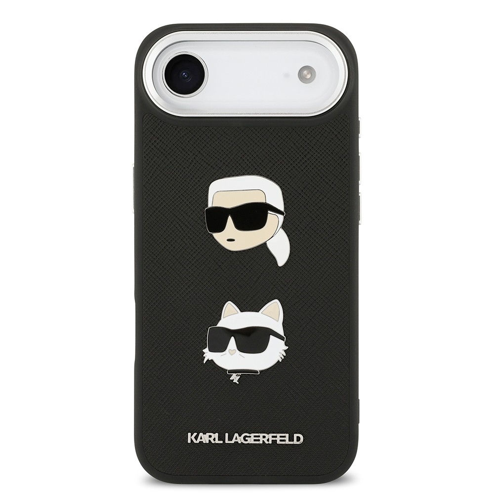 Apple iPhone 17 Air Kılıf Karl Lagerfeld Orjinal Lisanslı Metal Logolu K&C Heads Pin Kapak
