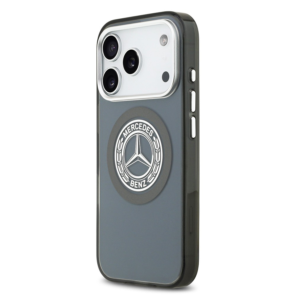 Apple iPhone 17 Pro Kılıf Mercedes Benz Orjinal Lisanslı M-safe Şarj Özellikli Çift Katmanlı PC Nostaljik Yıldız Dizayn Kapak