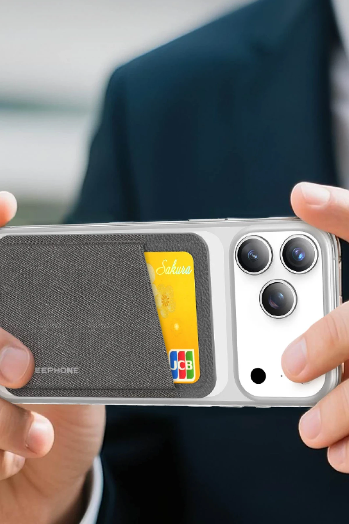 Keephone Locky Deri Magsafe Kartlık