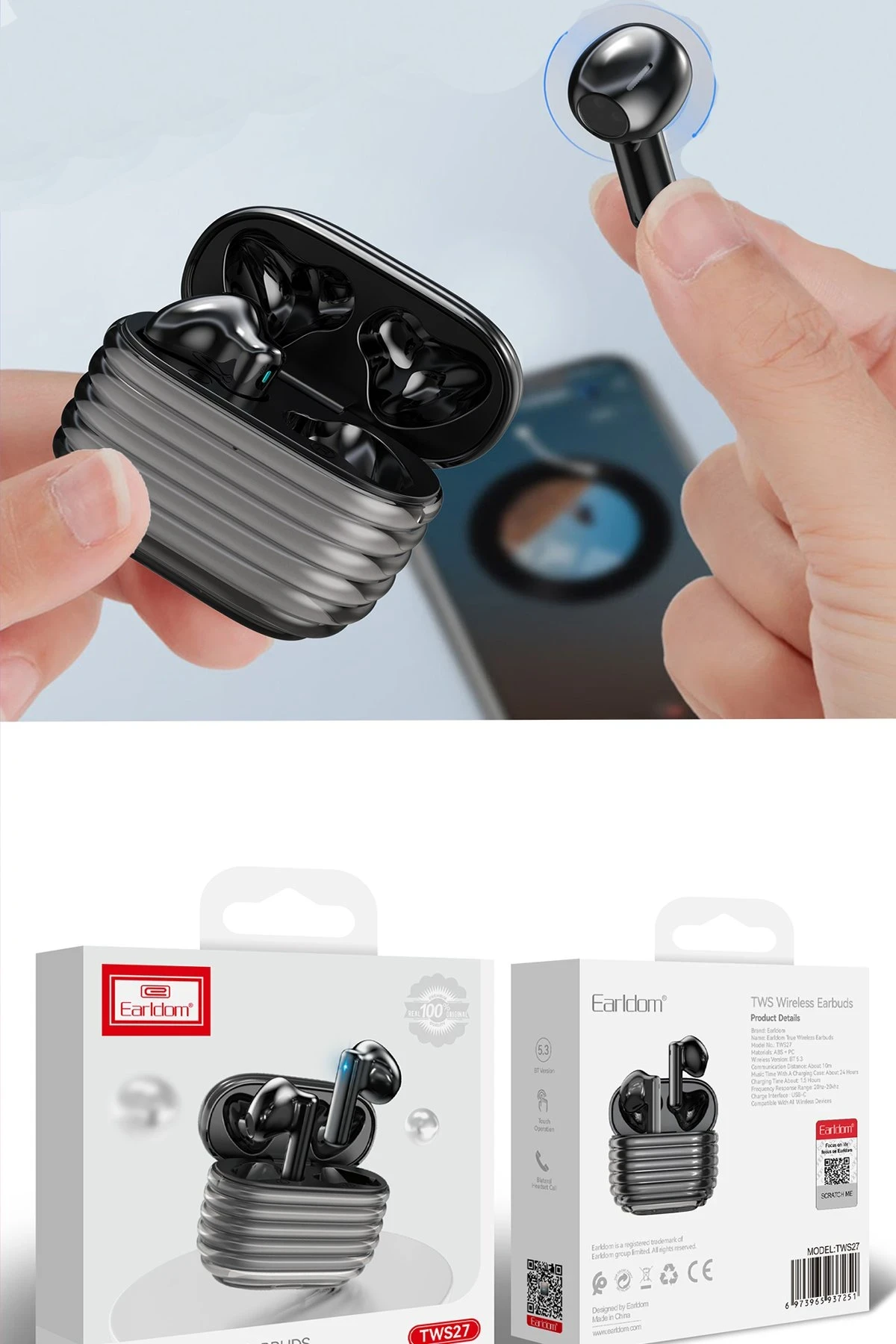 Earldom TWS27 Kablosuz Airpods Kulaklık