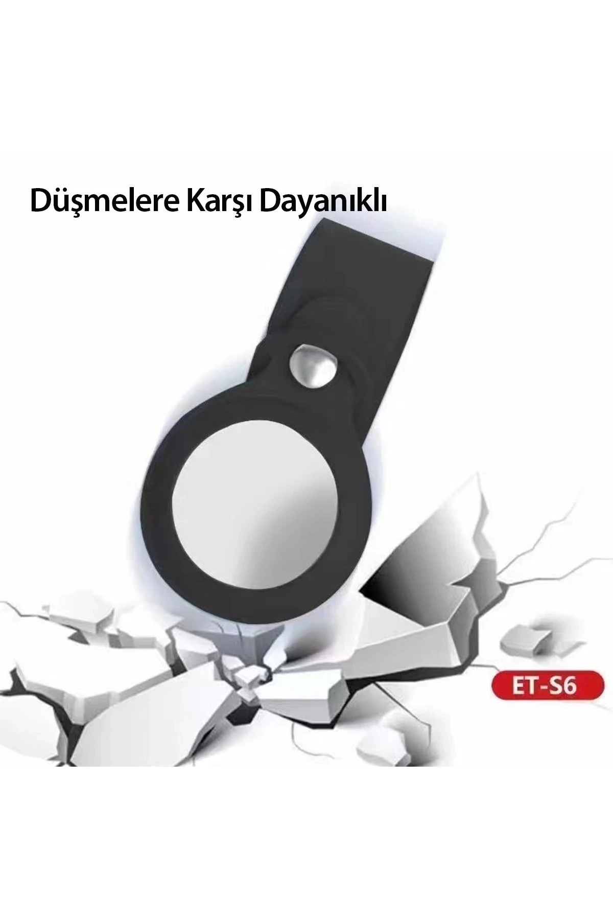 Earldom S6 Kopçalı Silikon Airtag Kılıfı