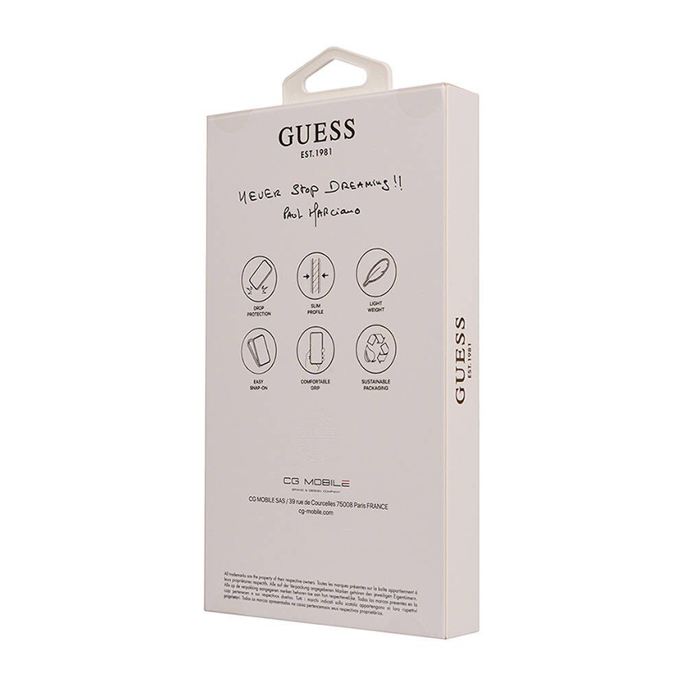 Apple iPhone 16 Pro Kılıf Guess Orjinal Lisanslı M-safe Şarj Özellikli Small 4G Classic Kapak